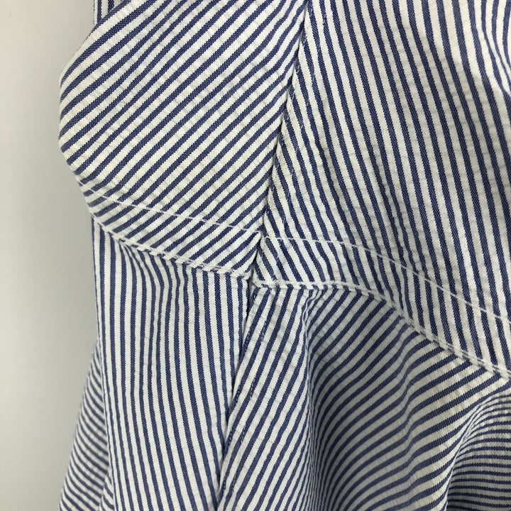 Ralph Lauren CLASSIC FIT Classic Fit Seersucker Short Sleeve Button Down Striped Shirt Men's XL cotton white type Vintage Second Hand