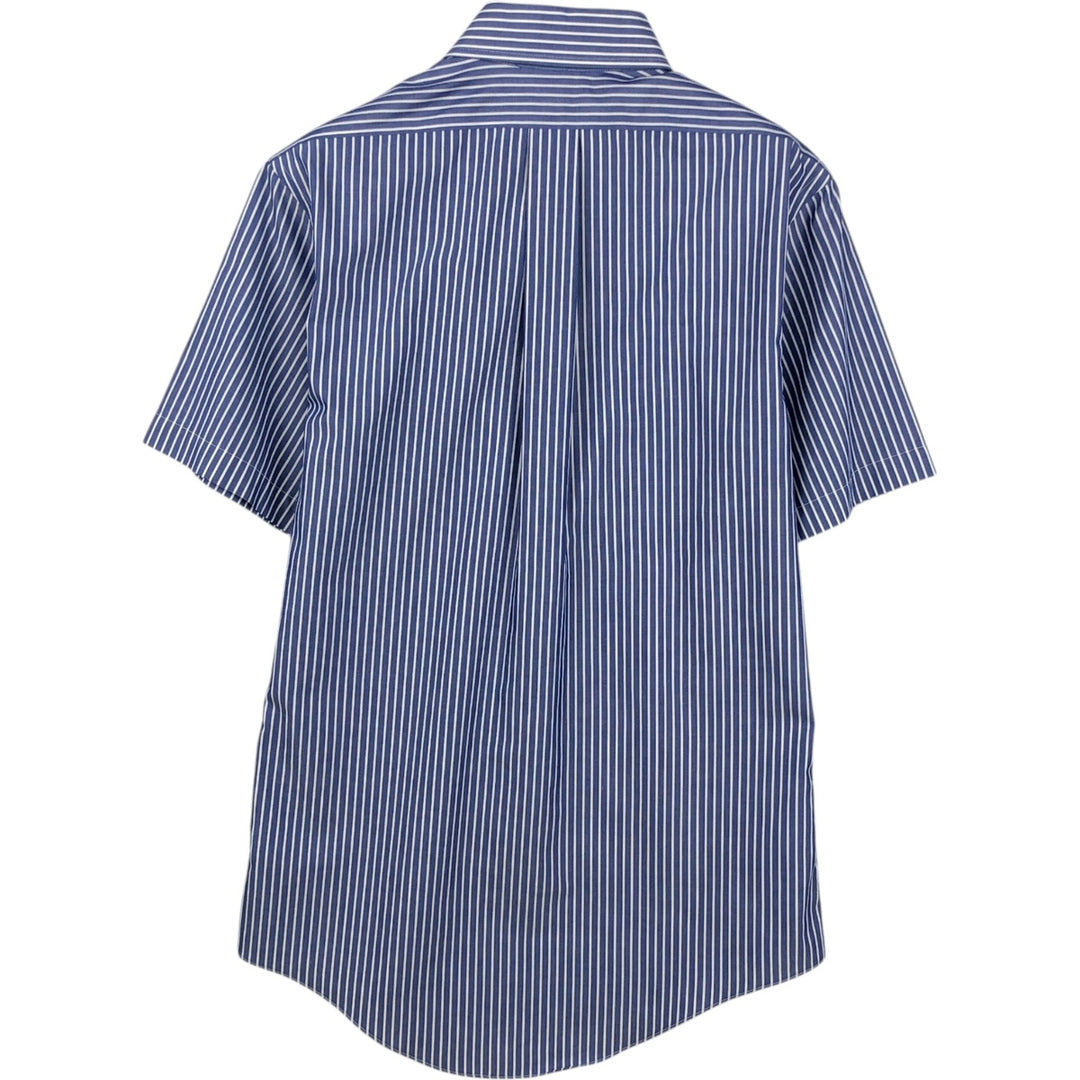 Brooks Brothers 1818 Short-Sleeve Button-Down Striped Shirt, Men's Size S (approx.) cotton blue type Vintage Second Hand
