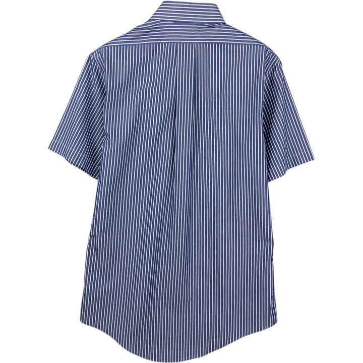 Brooks Brothers 1818 Short-Sleeve Button-Down Striped Shirt, Men's Size S (approx.) cotton blue type Vintage Second Hand