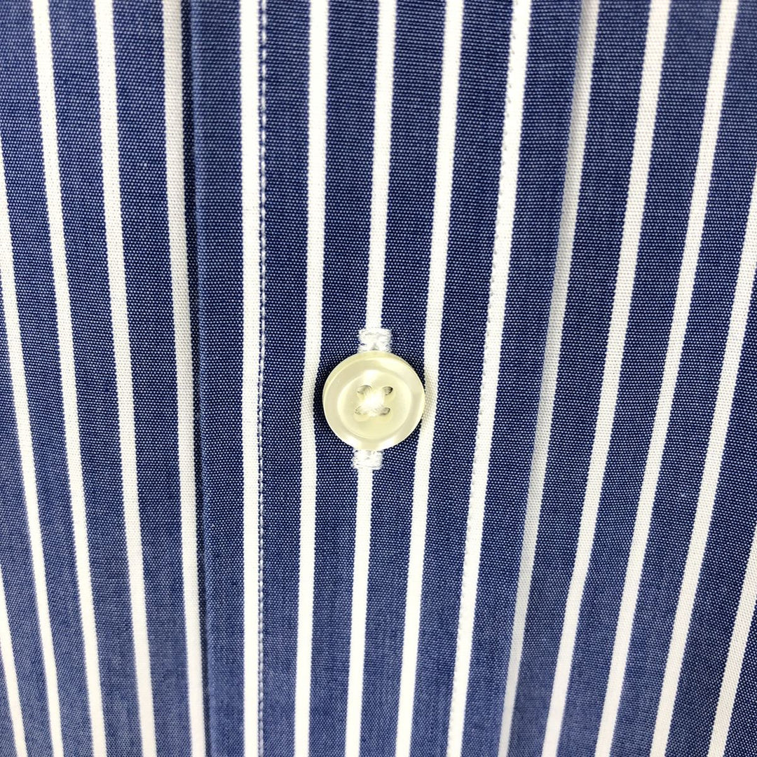 Brooks Brothers 1818 Short-Sleeve Button-Down Striped Shirt, Men's Size S (approx.) cotton blue type Vintage Second Hand