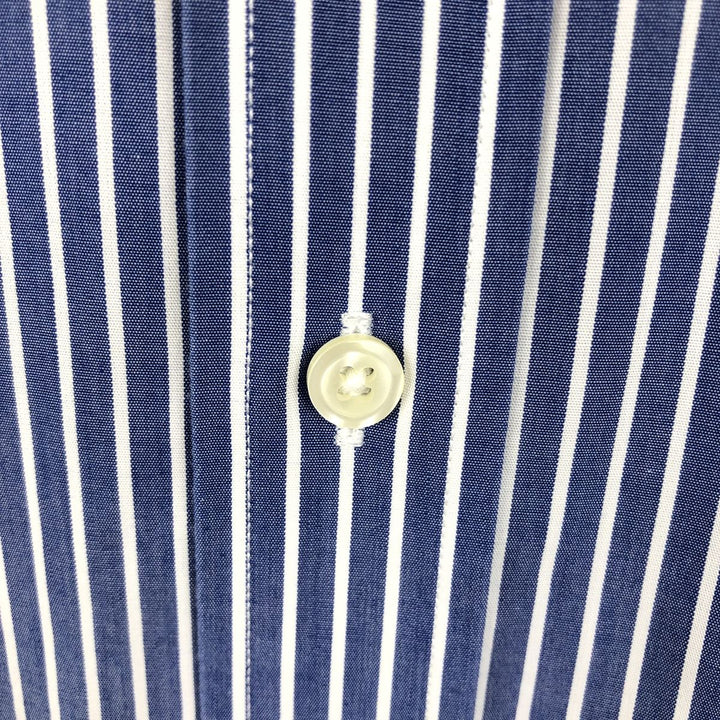 Brooks Brothers 1818 Short-Sleeve Button-Down Striped Shirt, Men's Size S (approx.) cotton blue type Vintage Second Hand