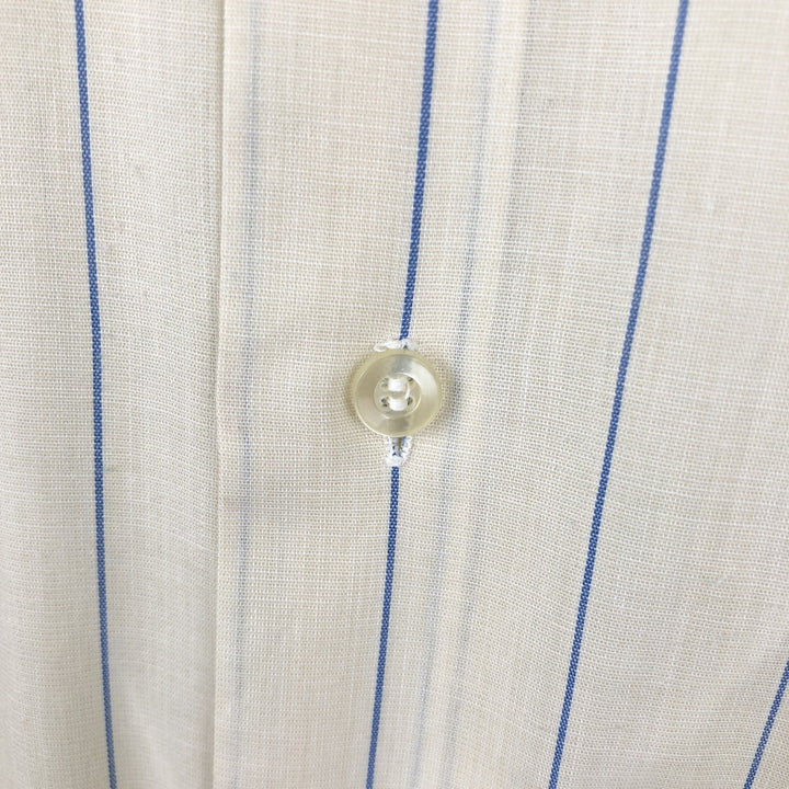 1970'S UNKNOWN Short-Sleeve Striped Shirt, Men's Size L (Equivalent), Vintage unclear ivory Vintage Second Hand