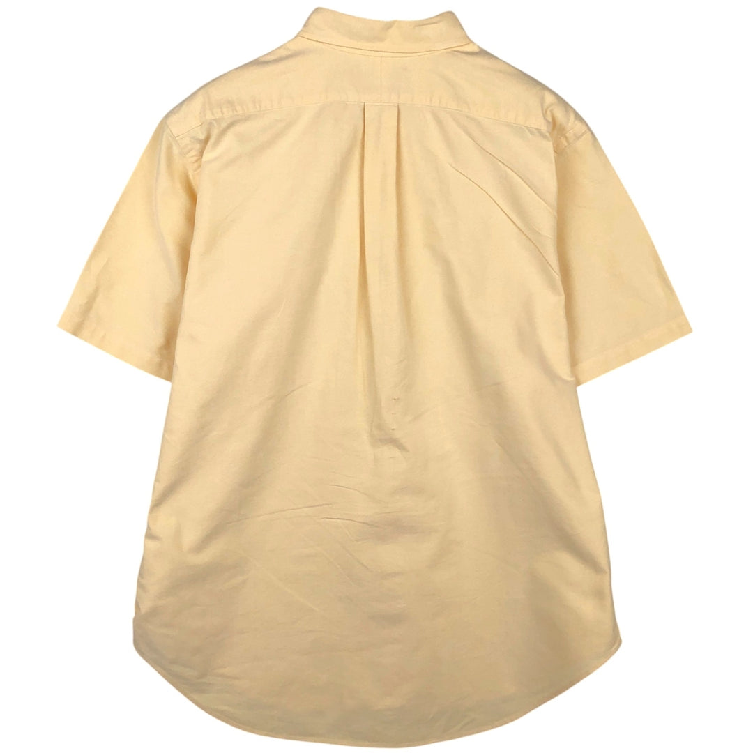Ralph Lauren Classic Fit short sleeve button down shirt, men's size L cotton yellow type Vintage Second Hand