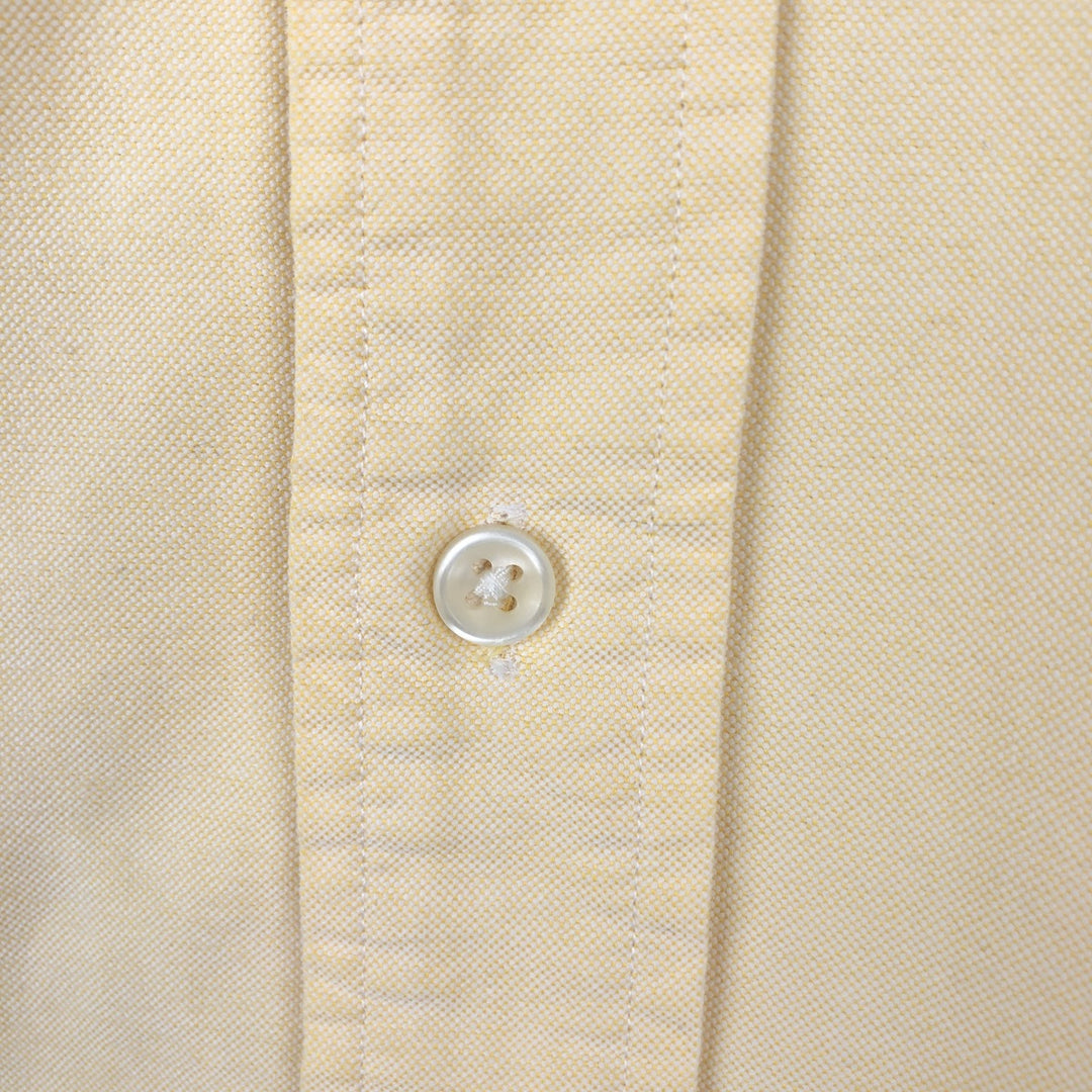 Ralph Lauren Classic Fit short sleeve button down shirt, men's size L cotton yellow type Vintage Second Hand
