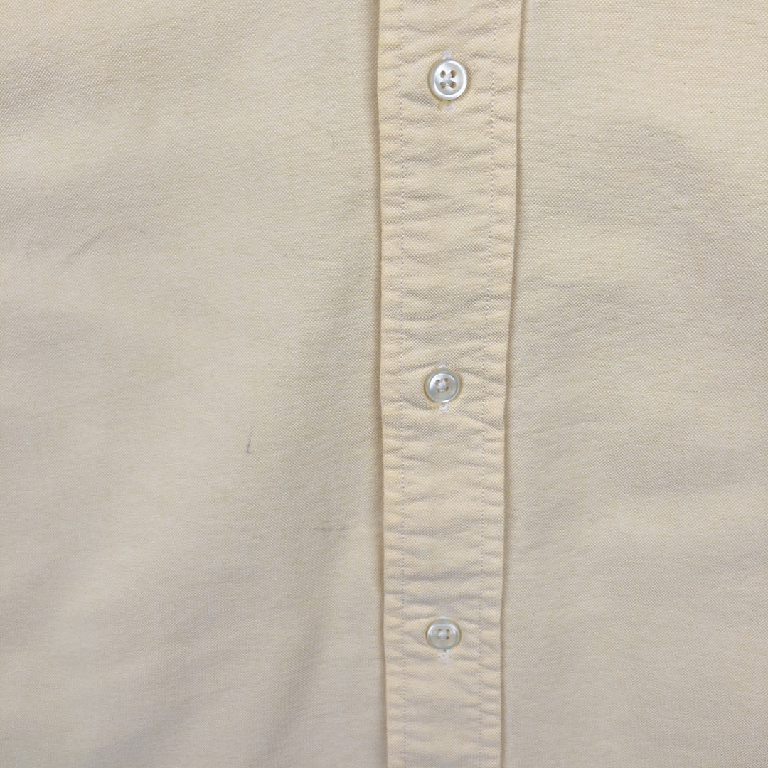 Ralph Lauren Classic Fit short sleeve button down shirt, men's size L cotton yellow type Vintage Second Hand