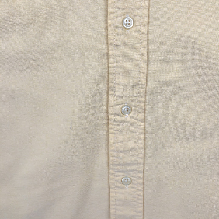 Ralph Lauren Classic Fit short sleeve button down shirt, men's size L cotton yellow type Vintage Second Hand
