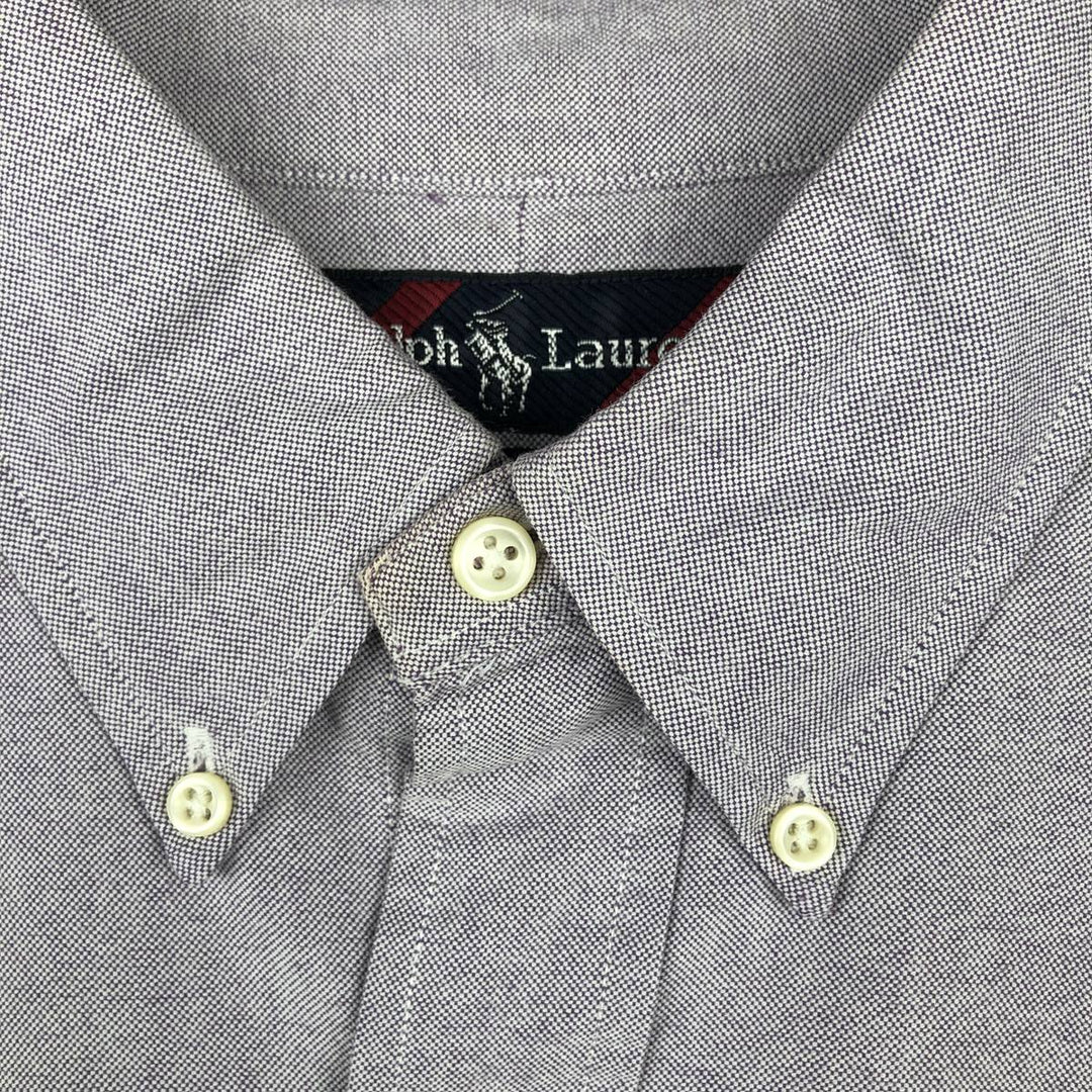 Ralph Lauren BLAKE short sleeve button down shirt, men's size M cotton purple type Vintage Second Hand