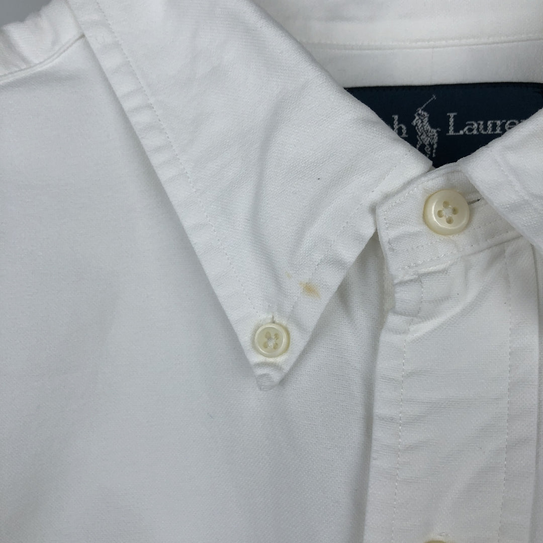 Ralph Lauren Classic Fit short sleeve button down shirt, men's size L cotton white type Vintage Second Hand