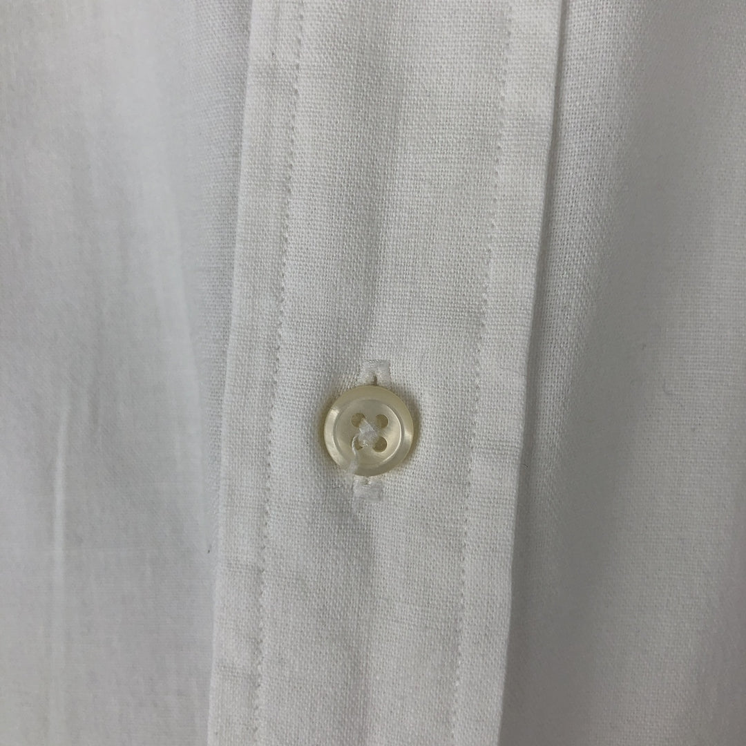 Ralph Lauren short sleeve button down shirt, men's size L cotton white type Vintage Second Hand