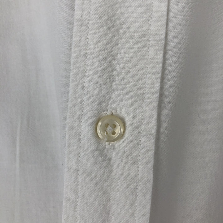 Ralph Lauren short sleeve button down shirt, men's size L cotton white type Vintage Second Hand
