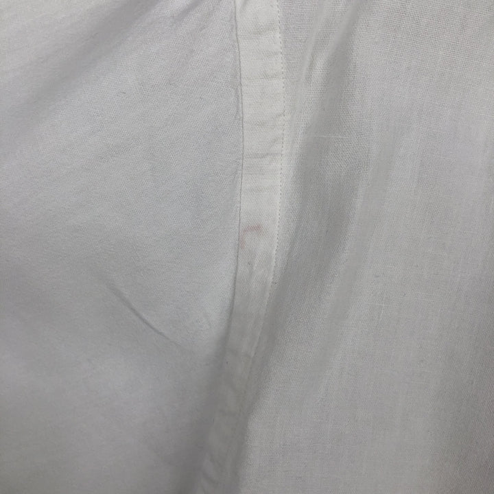 Ralph Lauren short sleeve button down shirt, men's size L cotton white type Vintage Second Hand