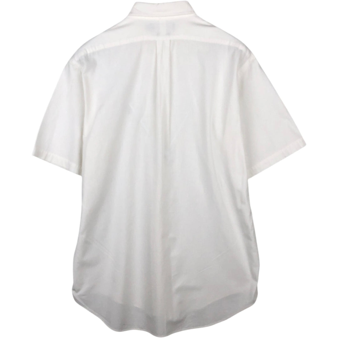 Ralph Lauren BLAIRE short sleeve button down shirt, men's size M cotton white type Vintage Second Hand