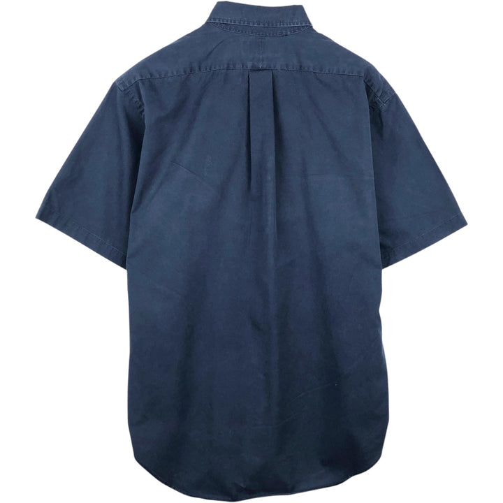 Ralph Lauren BLAKE short sleeve button down shirt, men's size M cotton navy blue type Vintage Second Hand