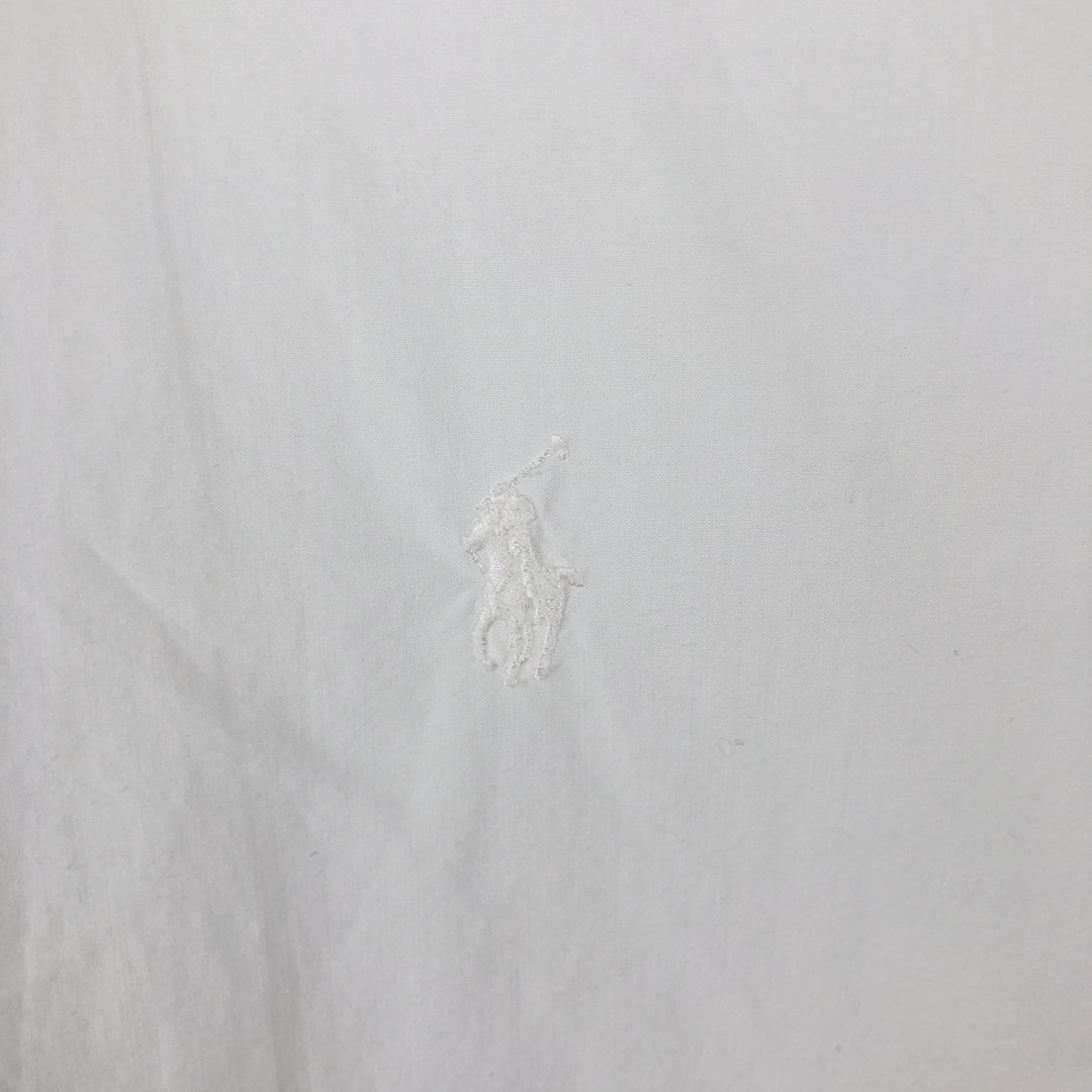 Ralph Lauren POLO by Ralph Lauren Short-Sleeve Cotton Shirt, Men's Size L (approx.) cotton white type Vintage Second Hand