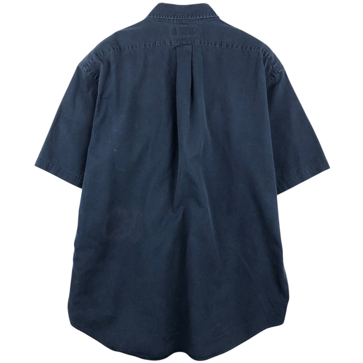 Ralph Lauren BLAKE short sleeve button down shirt, men's XL size cotton navy blue type Vintage Second Hand