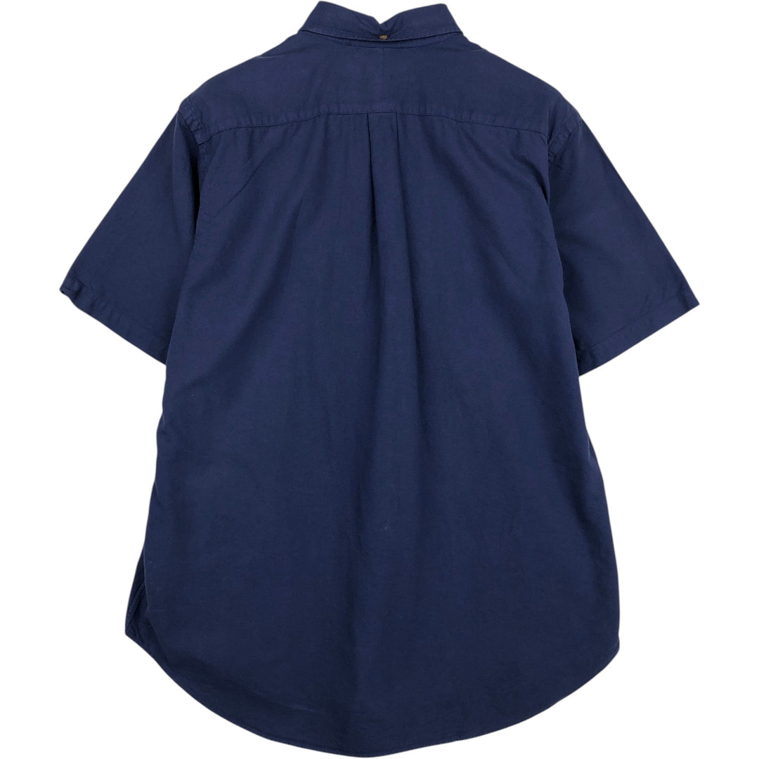 Ralph Lauren Classic Fit short sleeve button down shirt, men's size L cotton blue type Vintage Second Hand
