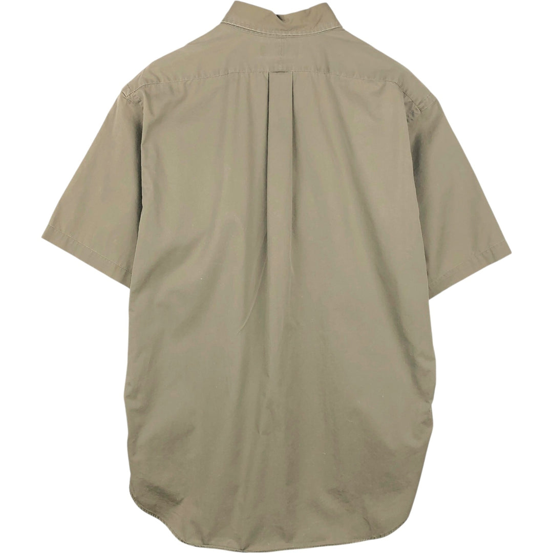 Ralph Lauren BLAKE short sleeve button down shirt, men's size L cotton Khaki type Vintage Second Hand