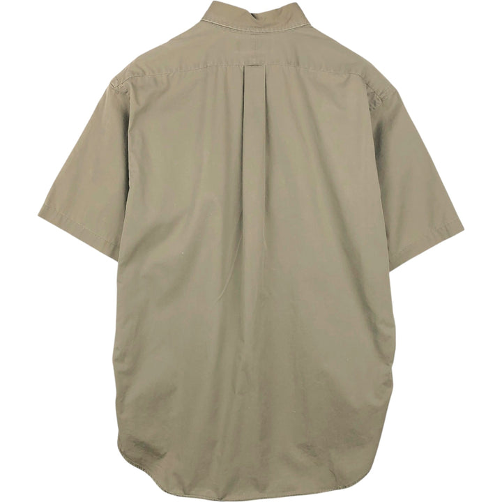 Ralph Lauren BLAKE short sleeve button down shirt, men's size L cotton Khaki type Vintage Second Hand