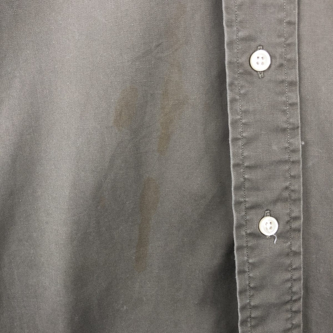 Ralph Lauren BLAKE short sleeve button down shirt, men's size L cotton Khaki type Vintage Second Hand