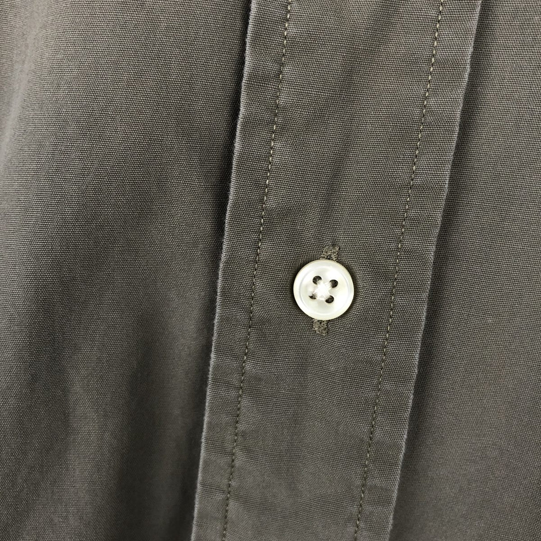 Ralph Lauren BLAKE short sleeve button down shirt, men's XL size cotton Khaki type Vintage Second Hand