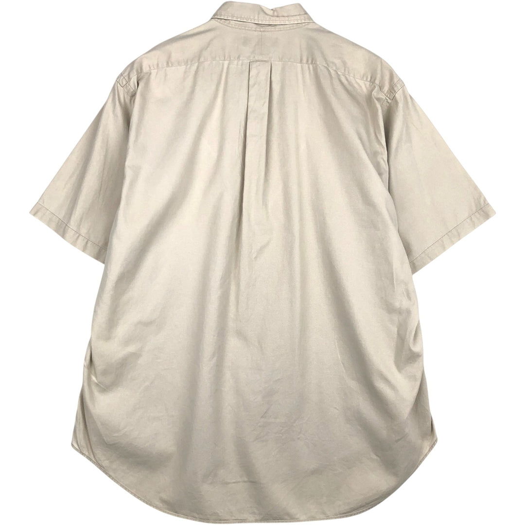 Ralph Lauren short sleeve button down shirt, men's XL size cotton Beige type Vintage Second Hand