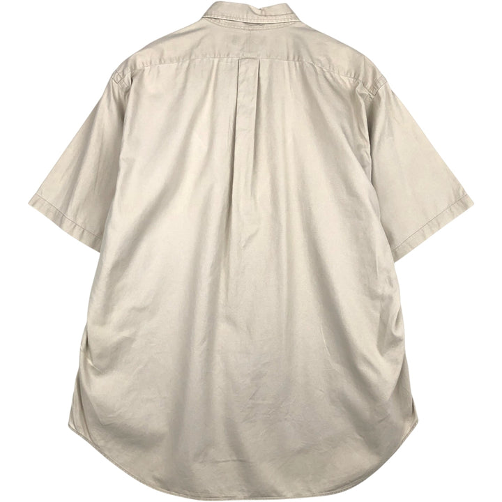 Ralph Lauren short sleeve button down shirt, men's XL size cotton Beige type Vintage Second Hand