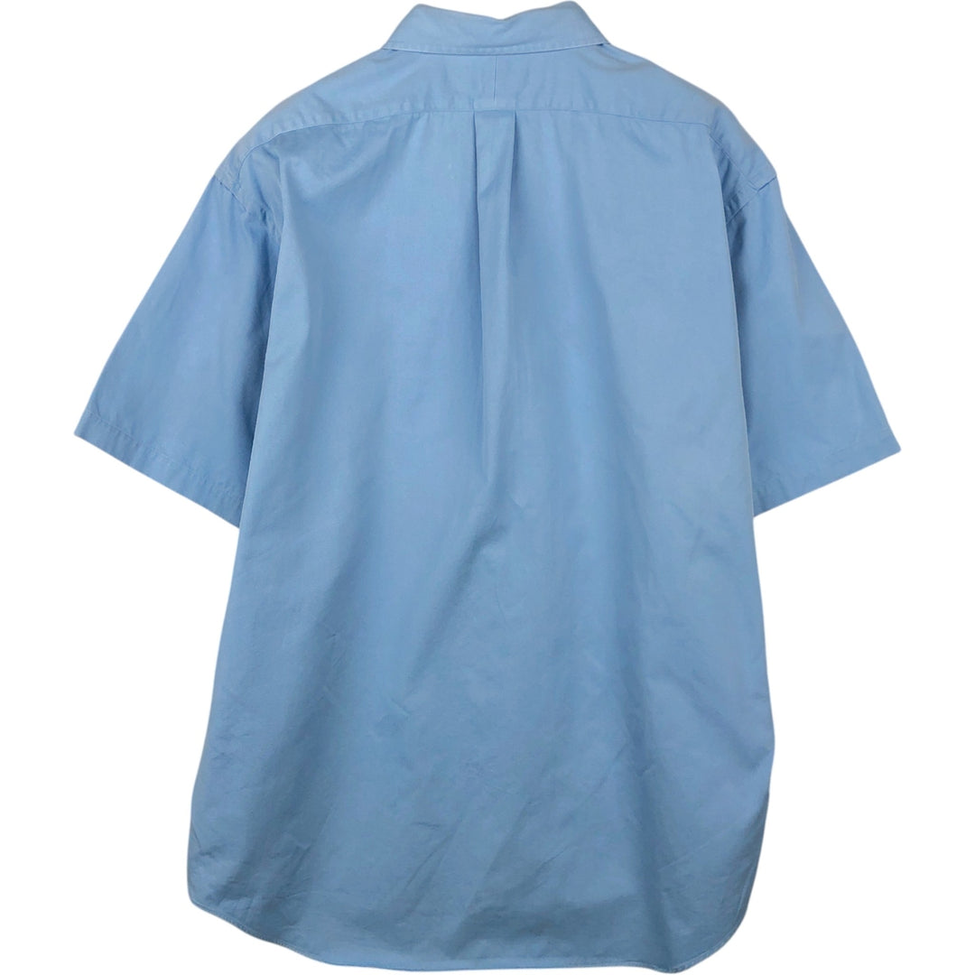 Ralph Lauren BLAKE short sleeve button down shirt, men's XL size cotton Blue type light blue Vintage Second Hand