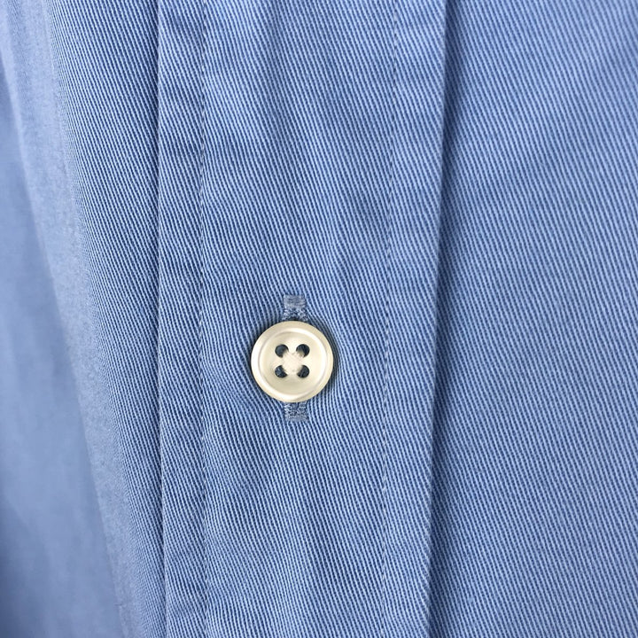 Ralph Lauren BLAKE short sleeve button down shirt, men's XL size cotton Blue type light blue Vintage Second Hand