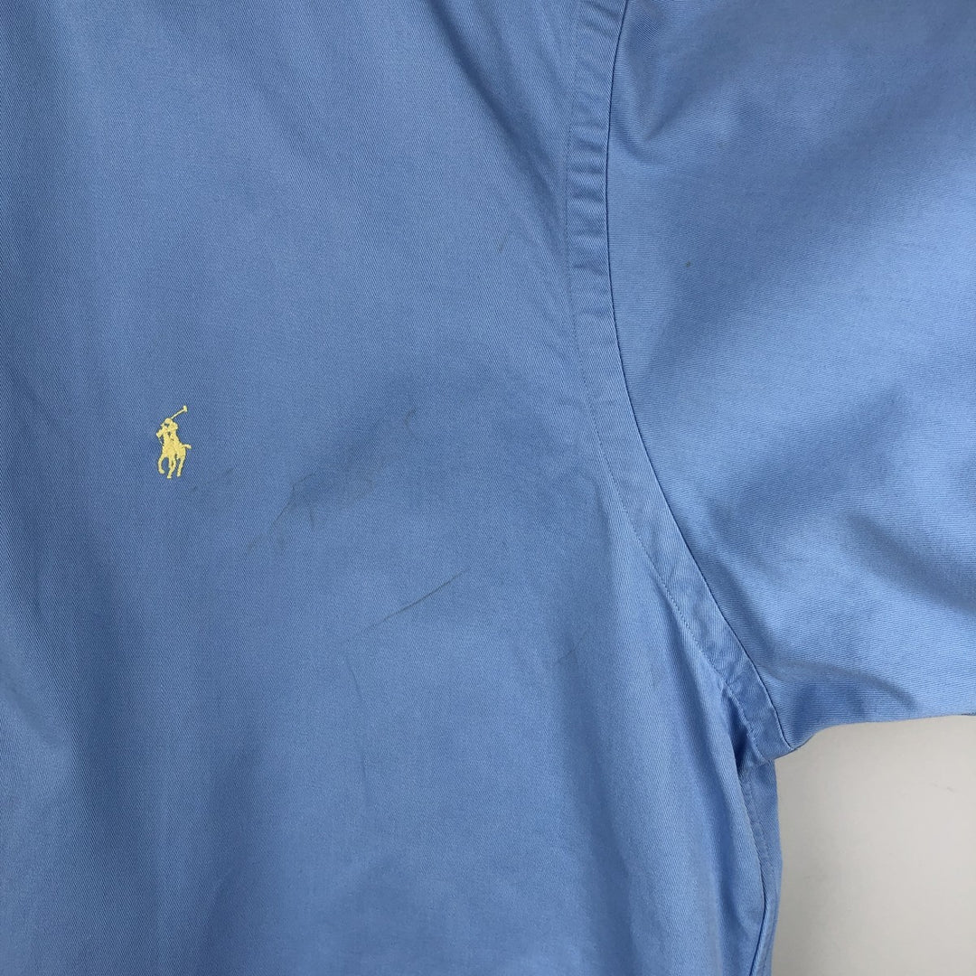 Ralph Lauren BLAKE short sleeve button down shirt, men's XL size cotton Blue type light blue Vintage Second Hand