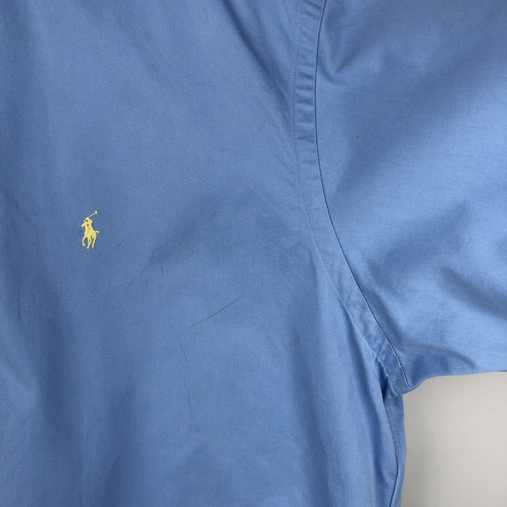 Ralph Lauren BLAKE short sleeve button down shirt, men's XL size cotton Blue type light blue Vintage Second Hand