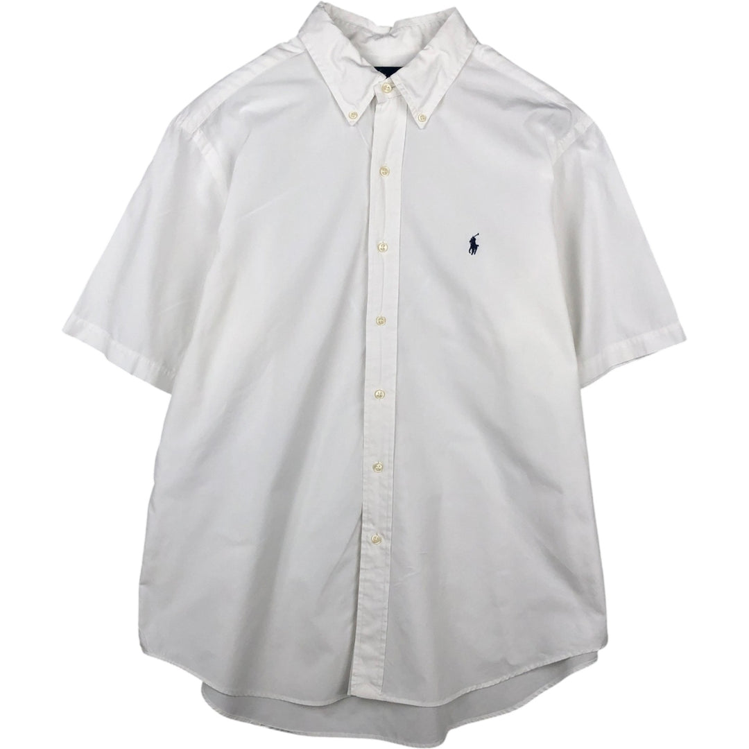 Ralph Lauren Classic Fit Short Sleeve Button Down Shirt Men's XL cotton white type Vintage Second Hand