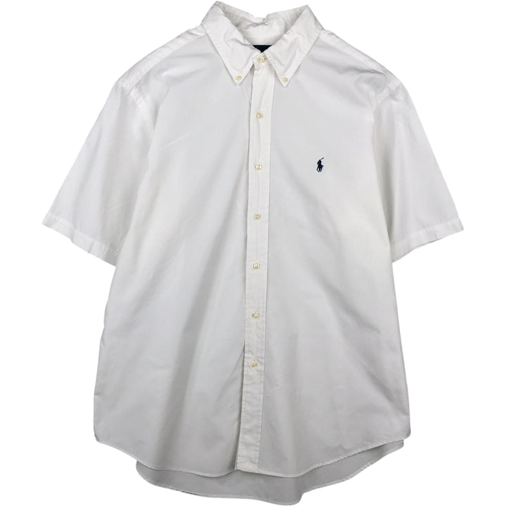 Ralph Lauren Classic Fit Short Sleeve Button Down Shirt Men's XL cotton white type Vintage Second Hand