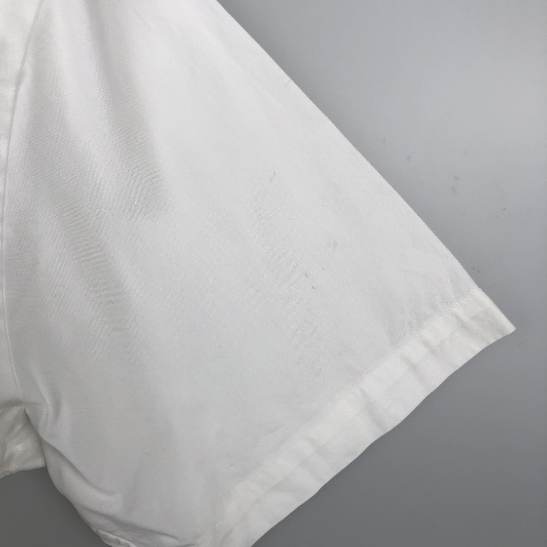 Ralph Lauren CUSTOM FIT short sleeve button down shirt, men's size L cotton white type Vintage Second Hand