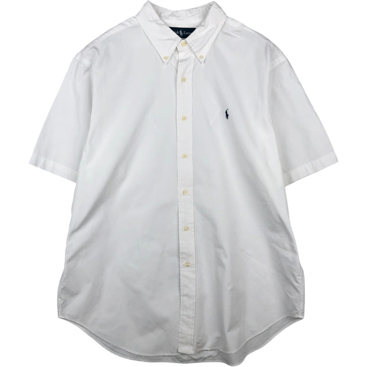 Ralph Lauren Classic Fit Short Sleeve Button Down Shirt Men's XL cotton white type Vintage Second Hand