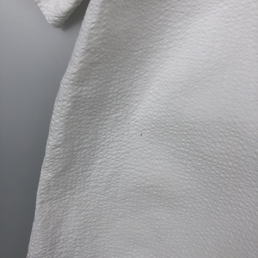 Ralph Lauren Classic Fit Seersucker Short Sleeve Button Down Shirt, Men's Size L cotton white type Vintage Second Hand