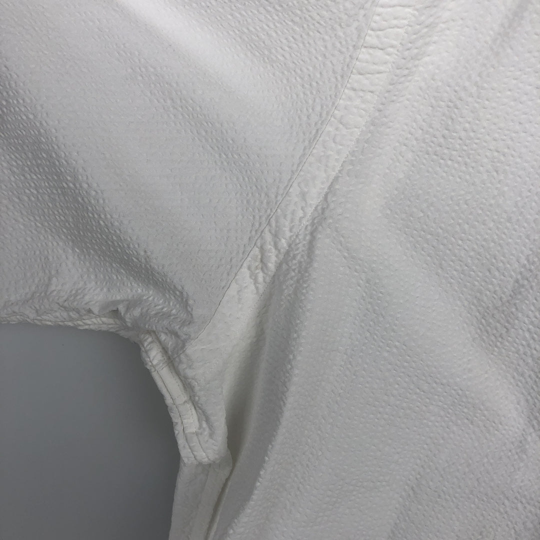 Ralph Lauren Classic Fit Seersucker Short Sleeve Button Down Shirt, Men's Size L cotton white type Vintage Second Hand