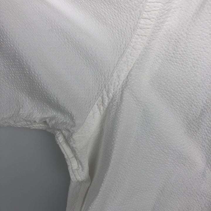 Ralph Lauren Classic Fit Seersucker Short Sleeve Button Down Shirt, Men's Size L cotton white type Vintage Second Hand