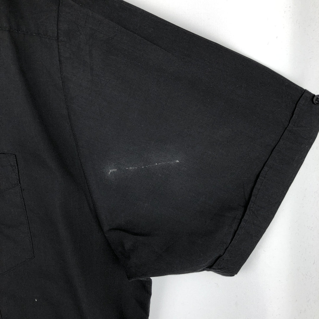 90'S David Taylor Short-Sleeve Open-Collar Mexican Shirt / Cuban Shirt / Boxy Shirt / Men's Size L (Equivalent) Vintage polyester black type Vintage Second Hand