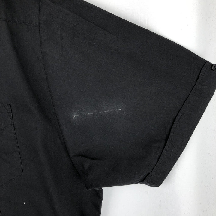 90'S David Taylor Short-Sleeve Open-Collar Mexican Shirt / Cuban Shirt / Boxy Shirt / Men's Size L (Equivalent) Vintage polyester black type Vintage Second Hand