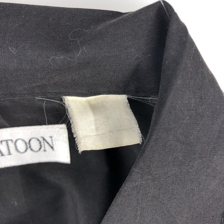 90s-00'S PLATOON Short-Sleeve Mexican Shirt Cuban Shirt Box Shirt Men's XXL Equivalent Vintage unclear black type Vintage Second Hand