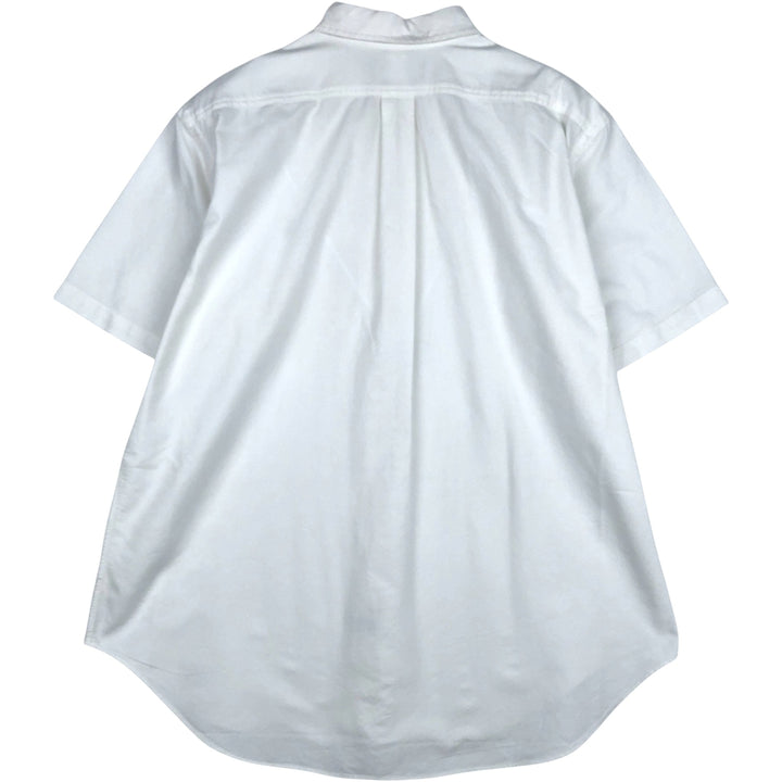 Ralph Lauren Classic Fit short sleeve button down shirt, men's size XL cotton white type Vintage Second Hand