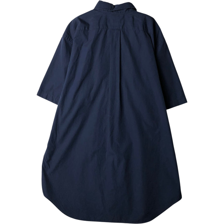 Ralph Lauren short sleeve button down shirt, men's size L cotton navy blue type Vintage Second Hand