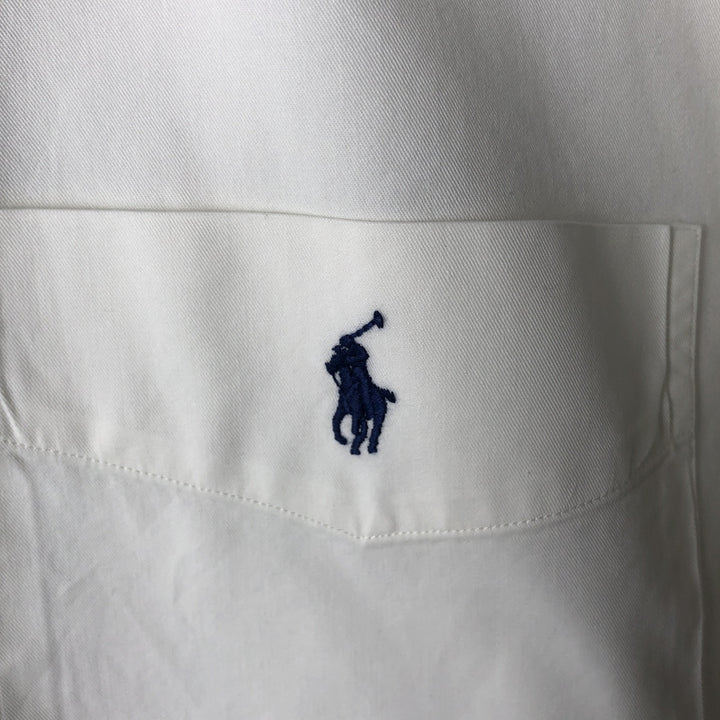 Ralph Lauren BLAKE short sleeve button down shirt, men's XL size cotton white type Vintage Second Hand