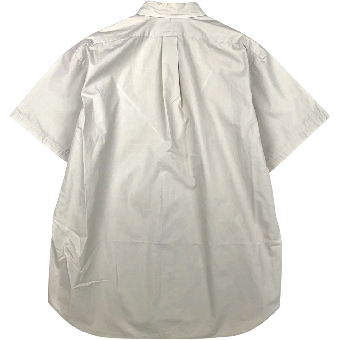 Ralph Lauren BLAKE short sleeve button down shirt, men's XL size cotton pale white type Vintage Second Hand