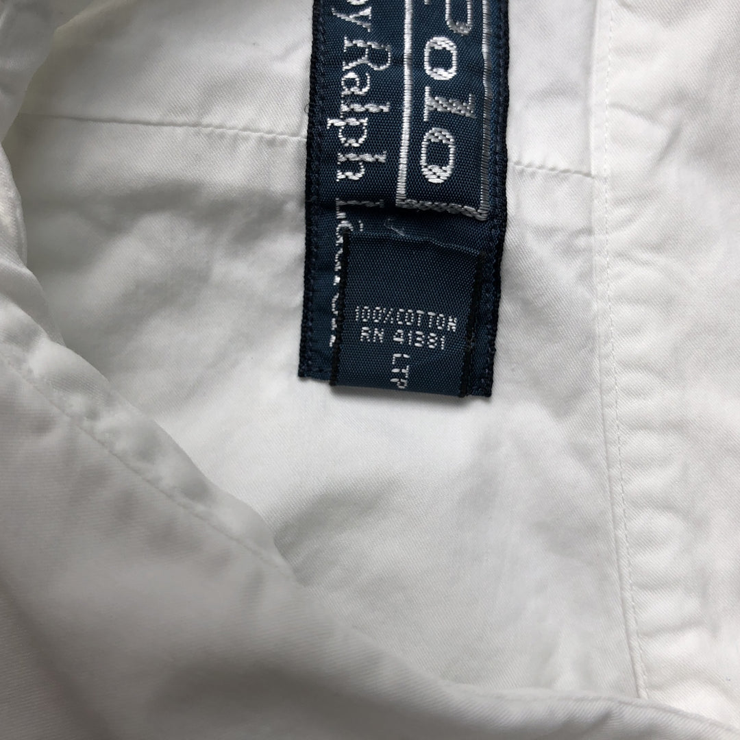 Ralph Lauren POLO by Ralph Lauren Short-Sleeve Cotton Shirt, Men's Size XXL (approx.) cotton white type Vintage Second Hand