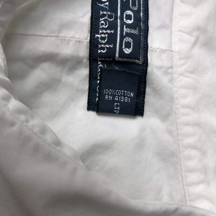 Ralph Lauren POLO by Ralph Lauren Short-Sleeve Cotton Shirt, Men's Size XXL (approx.) cotton white type Vintage Second Hand