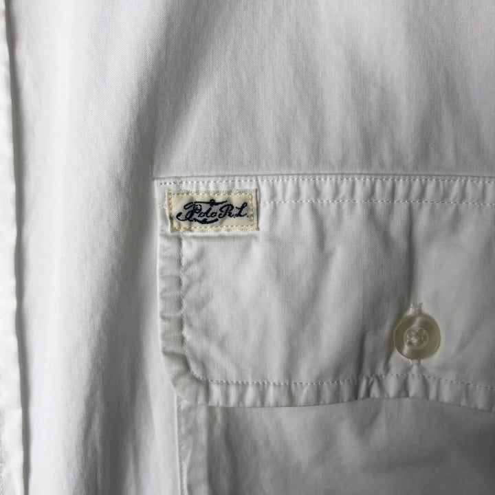 Ralph Lauren POLO by Ralph Lauren Short-Sleeve Cotton Shirt, Men's Size XXL (approx.) cotton white type Vintage Second Hand