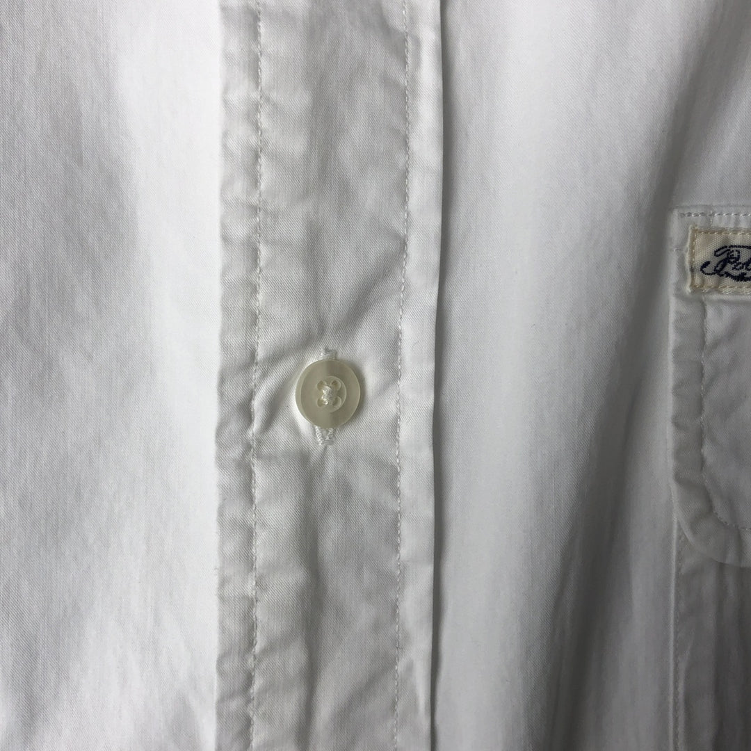 Ralph Lauren POLO by Ralph Lauren Short-Sleeve Cotton Shirt, Men's Size XXL (approx.) cotton white type Vintage Second Hand