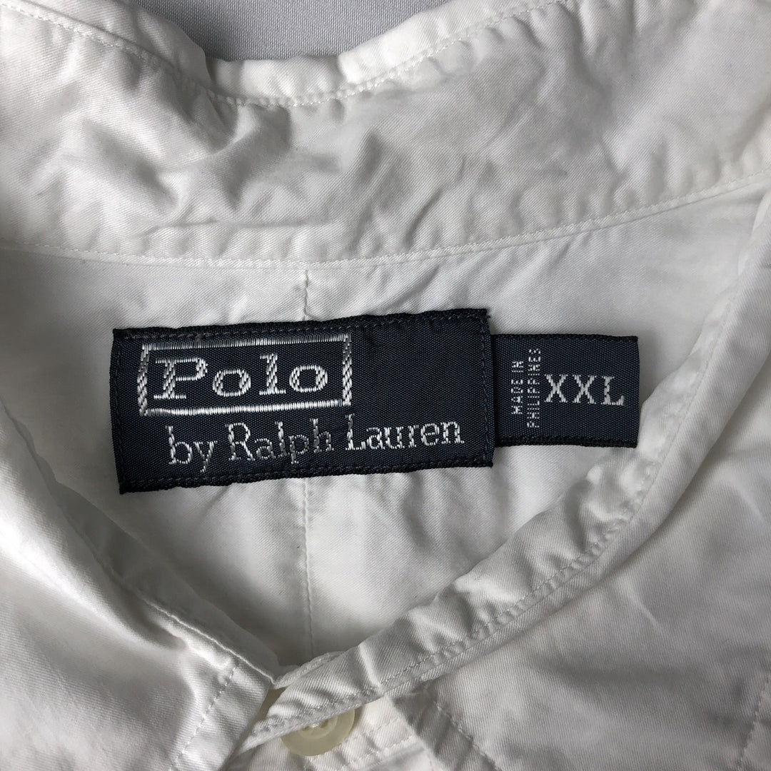 Ralph Lauren POLO by Ralph Lauren Short-Sleeve Cotton Shirt, Men's Size XXL (approx.) cotton white type Vintage Second Hand
