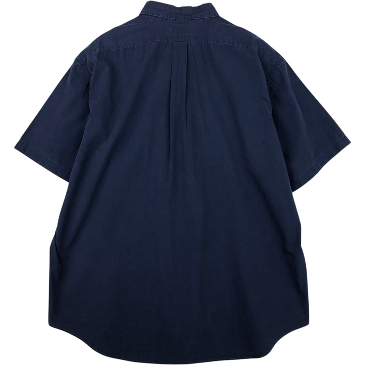 Ralph Lauren BLAKE short sleeve button down shirt, men's size XXL cotton navy blue type Vintage Second Hand